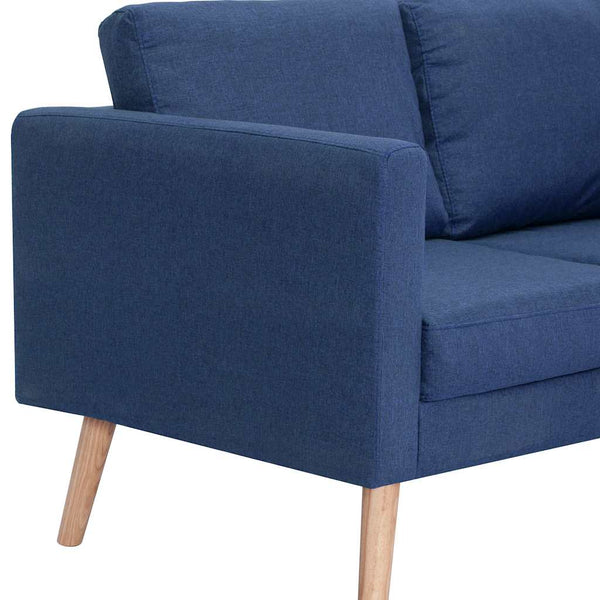vidaXL 2-Piece Sofa Set Fabric Blue