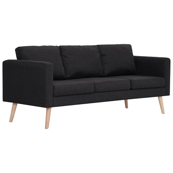 vidaXL 2-piece Sofa Set Fabric Black