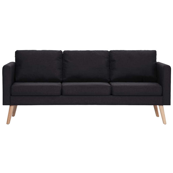 vidaXL 2-piece Sofa Set Fabric Black