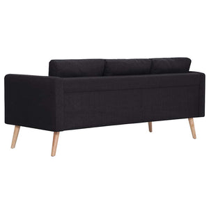 vidaXL 2-piece Sofa Set Fabric Black