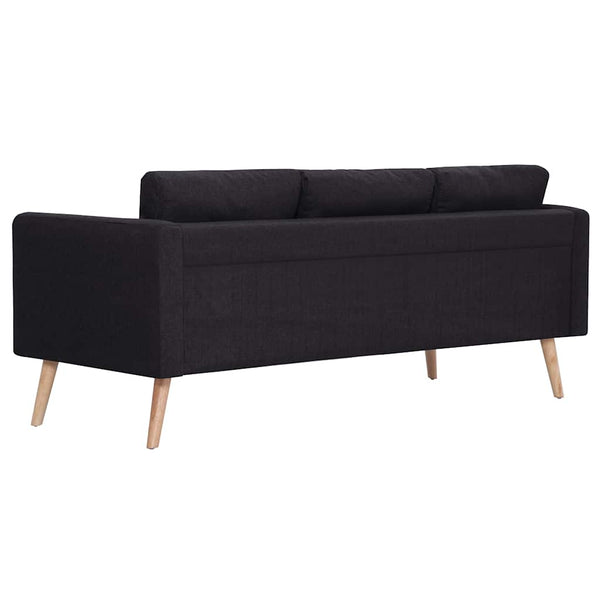 vidaXL 2-piece Sofa Set Fabric Black