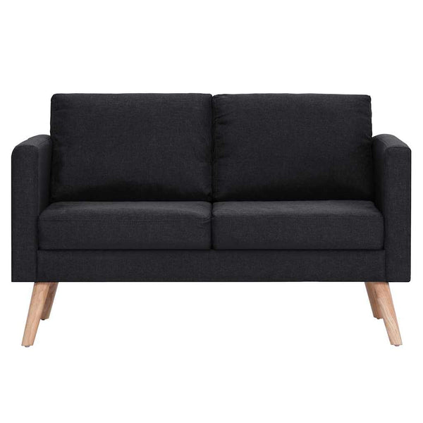 vidaXL 2-piece Sofa Set Fabric Black