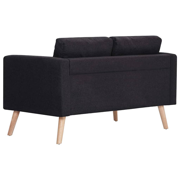 vidaXL 2-piece Sofa Set Fabric Black