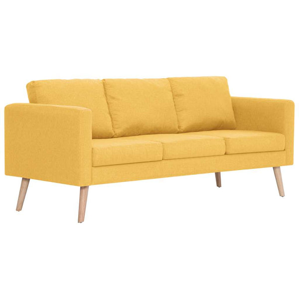 vidaXL 2-Piece Sofa Set Fabric Yellow