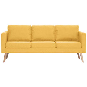 vidaXL 2-Piece Sofa Set Fabric Yellow