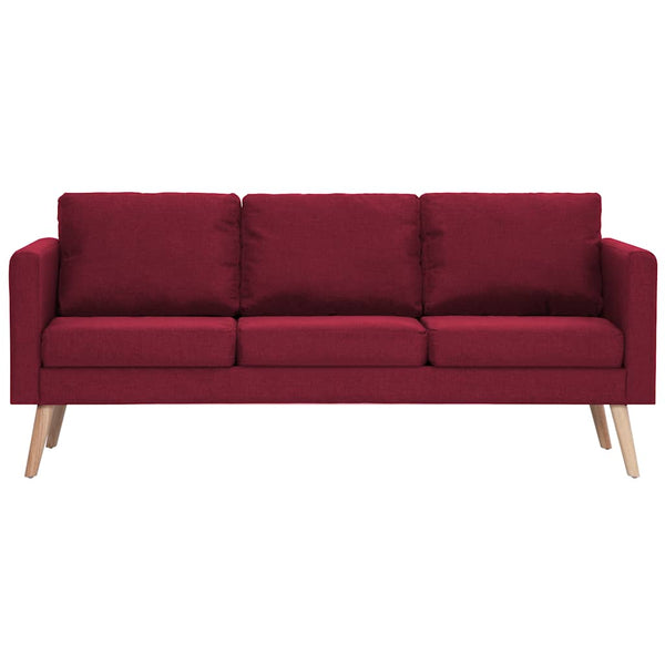vidaXL 2-Piece Sofa Set Fabric Wine Red