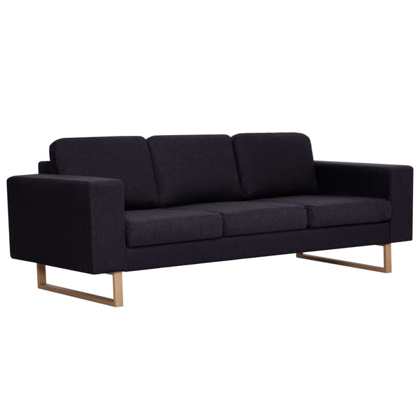 vidaXL 2-piece Sofa Set Fabric Black