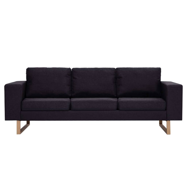 vidaXL 2-piece Sofa Set Fabric Black