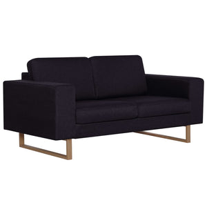 vidaXL 2-piece Sofa Set Fabric Black