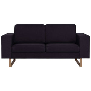 vidaXL 2-piece Sofa Set Fabric Black