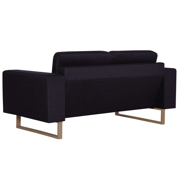 vidaXL 2-piece Sofa Set Fabric Black