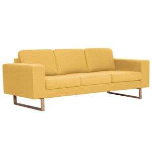 vidaXL 2-Piece Sofa Set Fabric Yellow