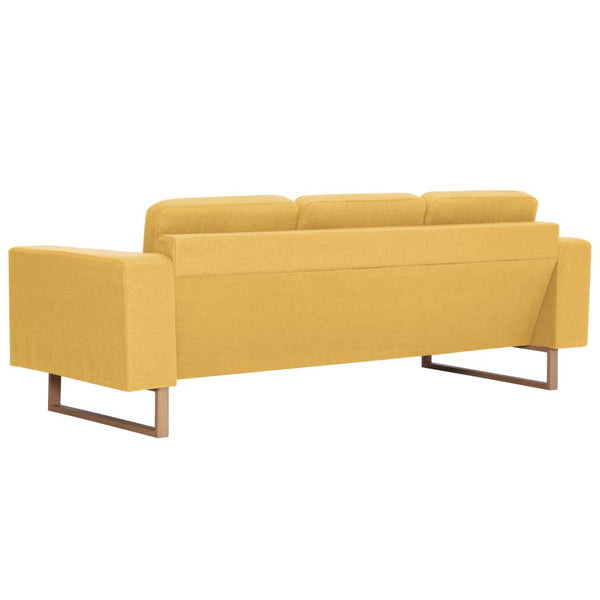 vidaXL 2-Piece Sofa Set Fabric Yellow