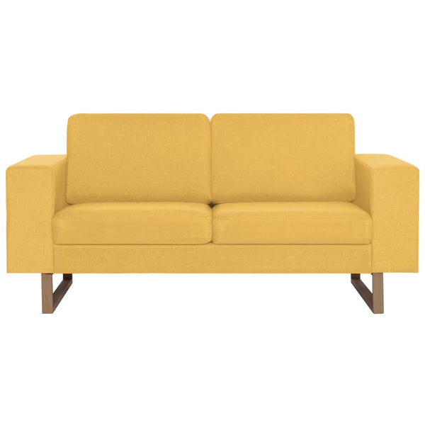 vidaXL 2-Piece Sofa Set Fabric Yellow