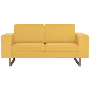 vidaXL 2-Piece Sofa Set Fabric Yellow