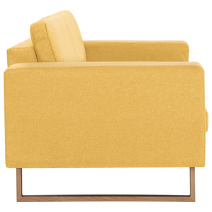 vidaXL 2-Piece Sofa Set Fabric Yellow