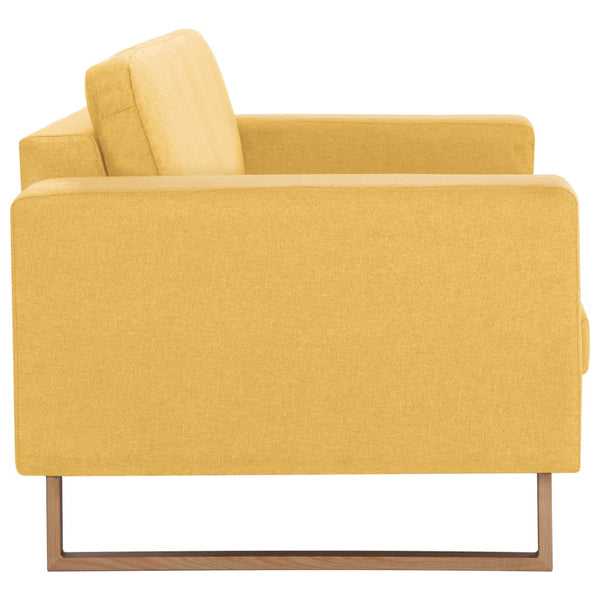vidaXL 2-Piece Sofa Set Fabric Yellow