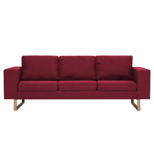 vidaXL 2-Piece Sofa Set Fabric Wine Red