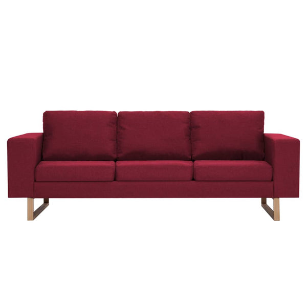 vidaXL 2-Piece Sofa Set Fabric Wine Red