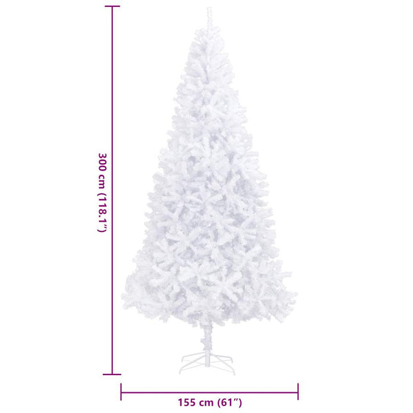 vidaXL Artificial Christmas Tree 300 cm White