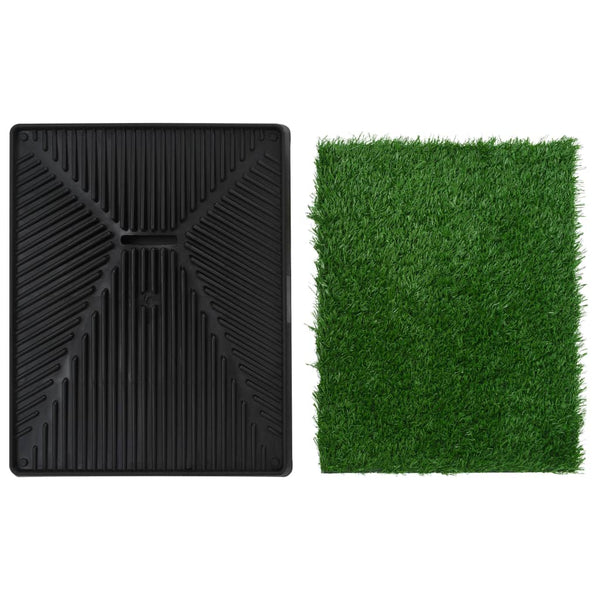 vidaXL Pet Toilet with Tray & Artificial Grass Green 63x50x7 cm WC