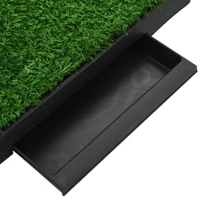 vidaXL Pet Toilet with Tray & Artificial Grass Green 63x50x7 cm WC