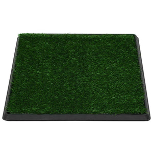 vidaXL Pet Potty with Tray & Artificial Grass Green 64x51x3 cm Toilet