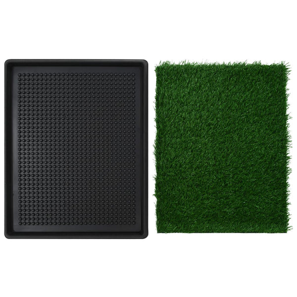 vidaXL Pet Potty with Tray & Artificial Grass Green 64x51x3 cm Toilet