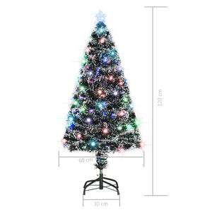 Vorbeleuchteter Weihnachtsbaum mit Ständer und LED 120 cm Glasfaser