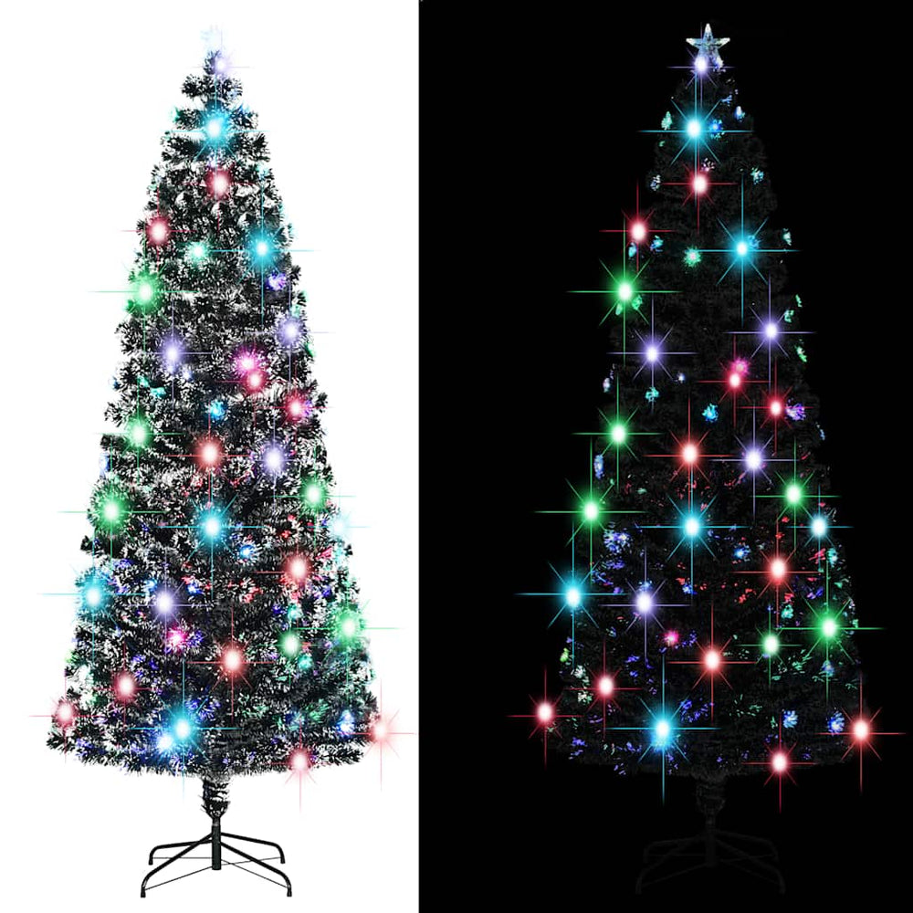 vidaXL Pre-Lit Christmas Tree with Stand and LED 240 cm Fibre Optic