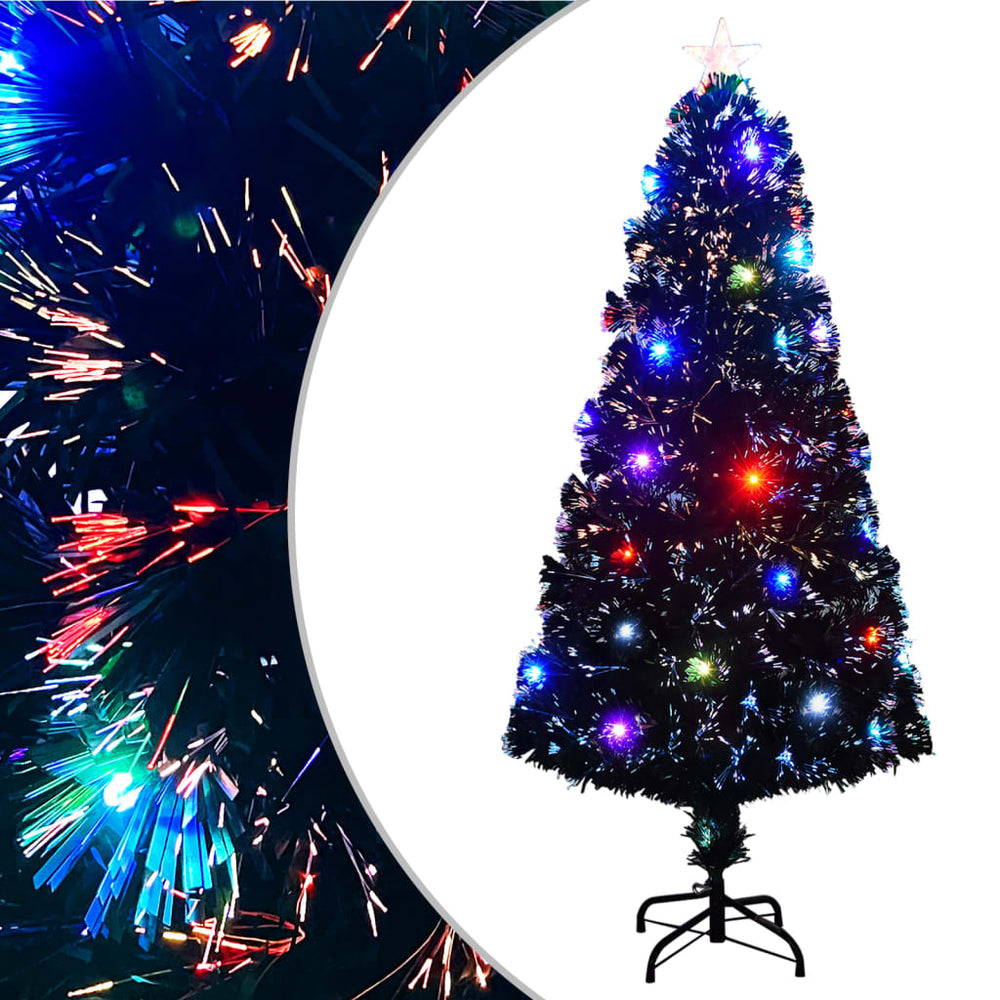 vidaXL Pre-Lit Christmas Tree with Stand and LED 150 cm Fiber Optic