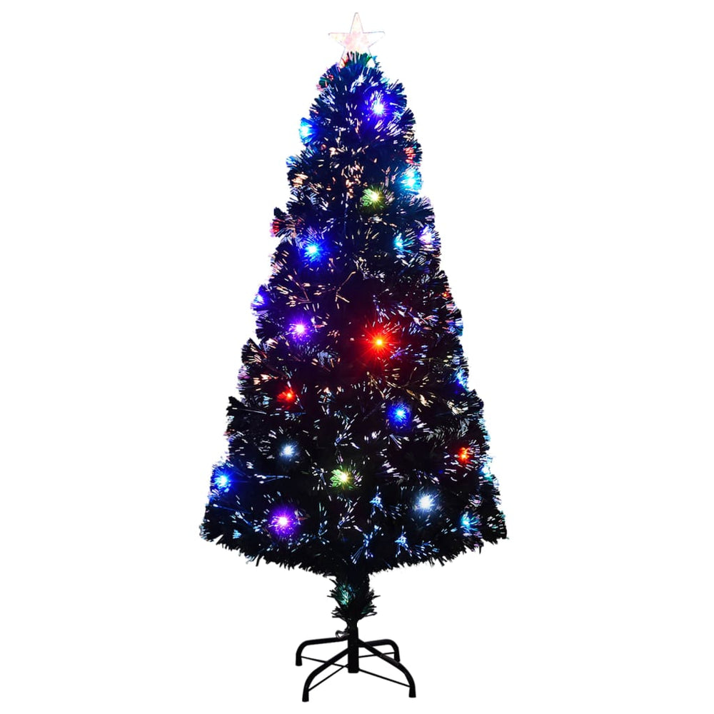 vidaXL Pre-Lit Christmas Tree with Stand and LED 150 cm Fiber Optic
