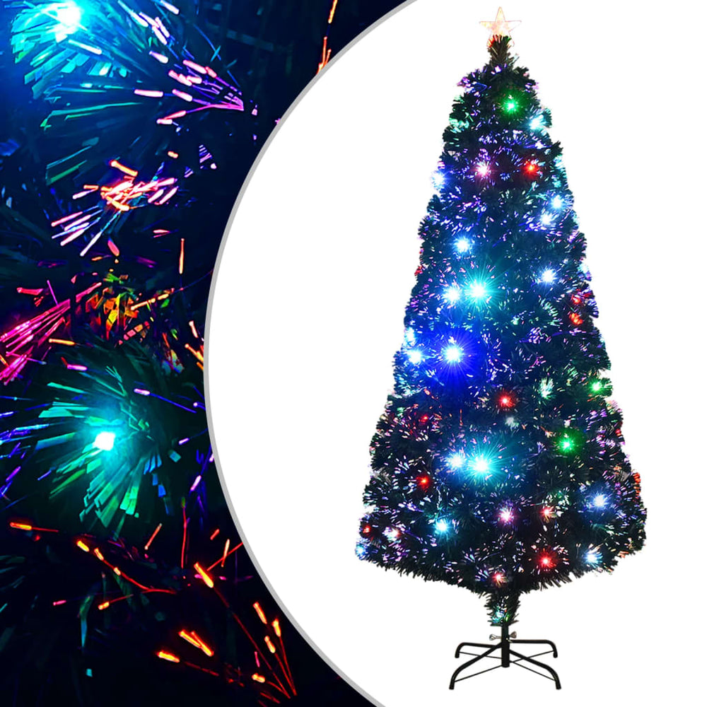 vidaXL Pre-Lit Christmas Tree with Stand and LED 180 cm Fibre Optic