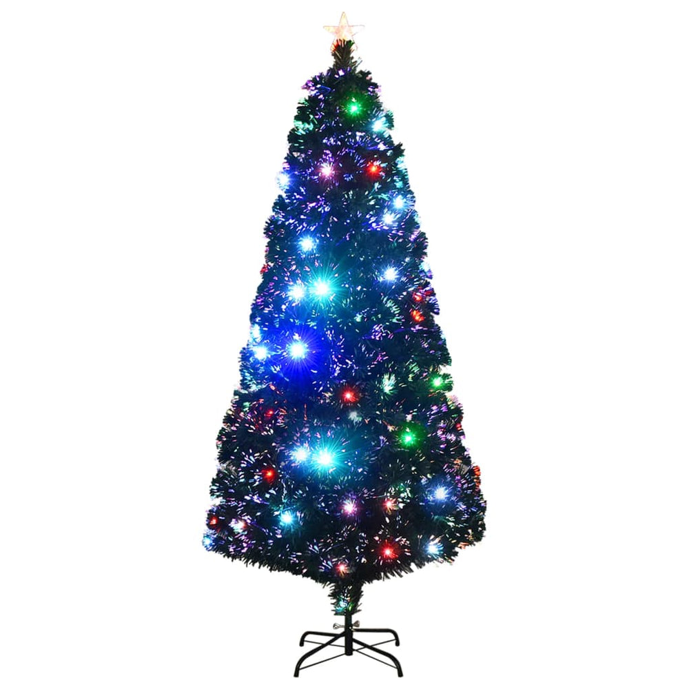 vidaXL Pre-Lit Christmas Tree with Stand and LED 180 cm Fibre Optic