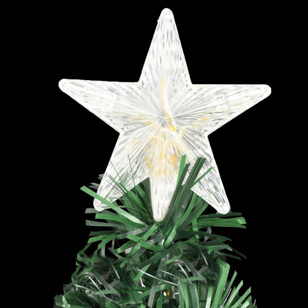 vidaXL Pre-Lit Christmas Tree with Stand and LED 210 cm Fiber Optic