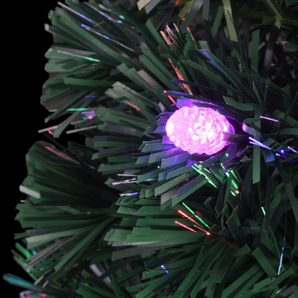 vidaXL Pre-Lit Christmas Tree with Stand and LED 210 cm Fiber Optic