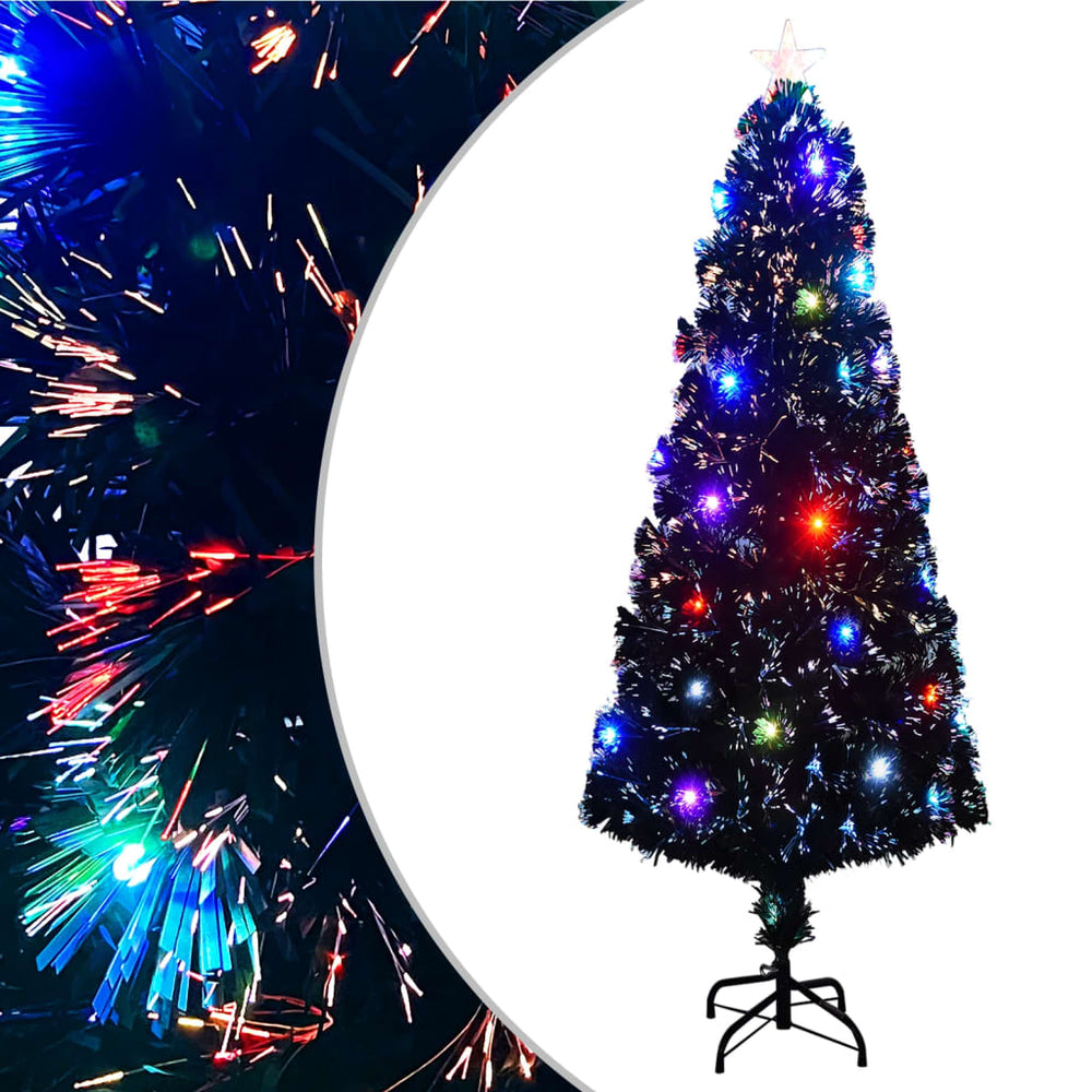 vidaXL Pre-Lit Christmas Tree with Stand and LED 240 cm Fibre Optic