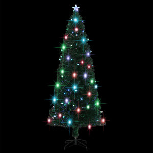 vidaXL Pre-Lit Christmas Tree with Stand and LED 240 cm Fibre Optic