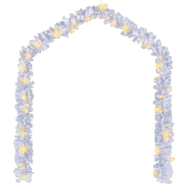 vidaXL Christmas Garland with LED Lights 5 m White