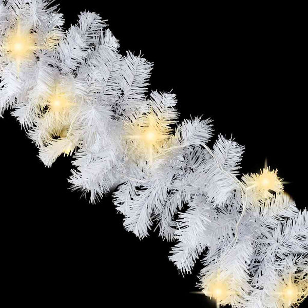 vidaXL Christmas Garland with LED Lights 5 m White