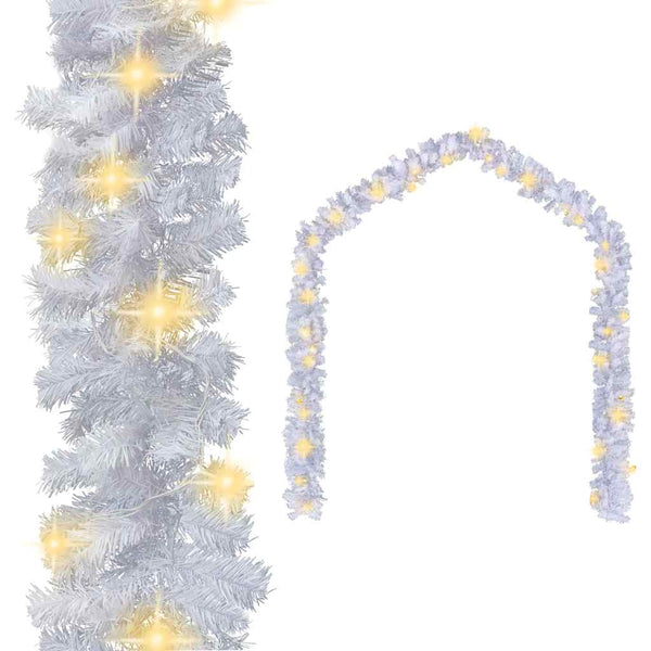 Weihnachtsgirlande mit LED-Lichtern 10 m Weiß