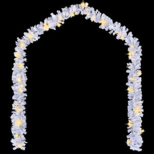 vidaXL Christmas Garland with LED Lights 10 m White