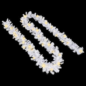 vidaXL Christmas Garland with LED Lights 10 m White