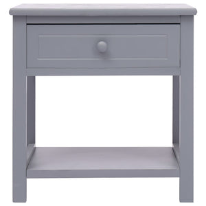 vidaXL Bedside Tables 2 pcs Grey 40x29x42 cm Paulownia Wood
