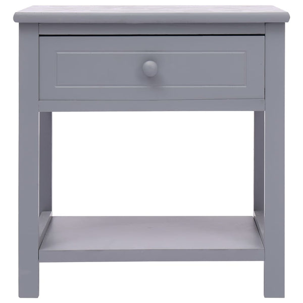 vidaXL Bedside Tables 2 pcs Grey 40x29x42 cm Paulownia Wood