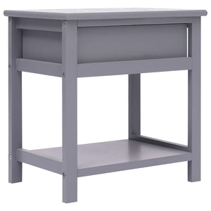 vidaXL Bedside Tables 2 pcs Grey 40x29x42 cm Paulownia Wood