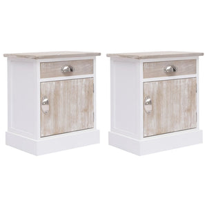 vidaXL Bedside Tables 2 pcs 38x28x45 cm Paulownia Wood