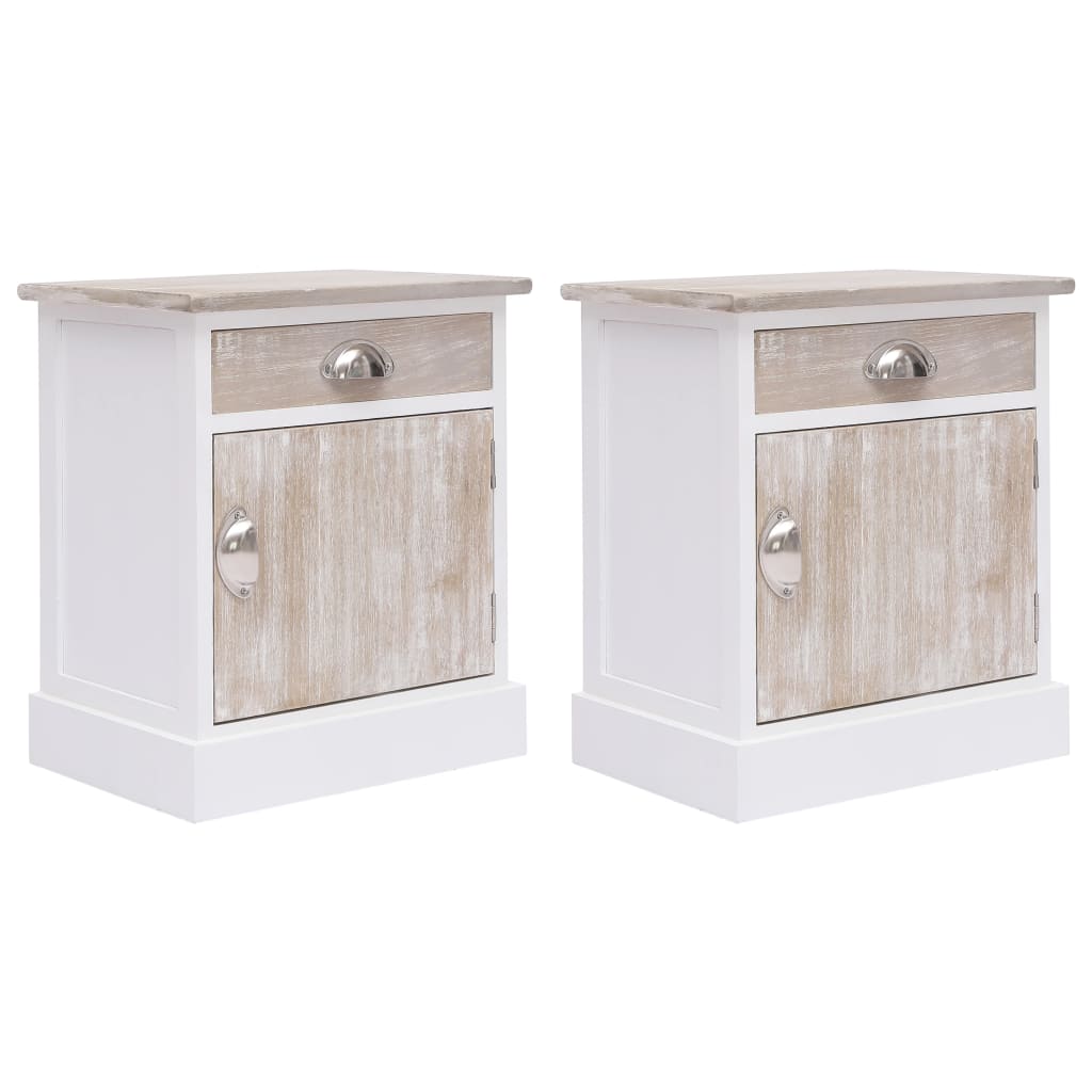 vidaXL Bedside Tables 2 pcs 38x28x45 cm Paulownia Wood