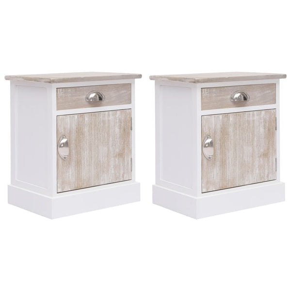 vidaXL Bedside Tables 2 pcs 38x28x45 cm Paulownia Wood