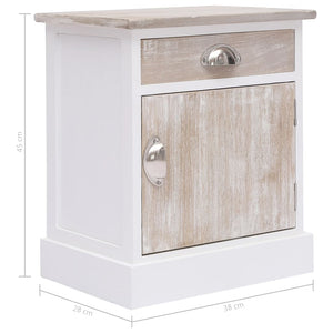 vidaXL Bedside Tables 2 pcs 38x28x45 cm Paulownia Wood